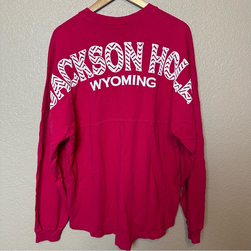 Spirit Jersey Crew Neck Jackson Hole Wyoming Long Sleeve Shirt Size Large - Picture 2 of 6